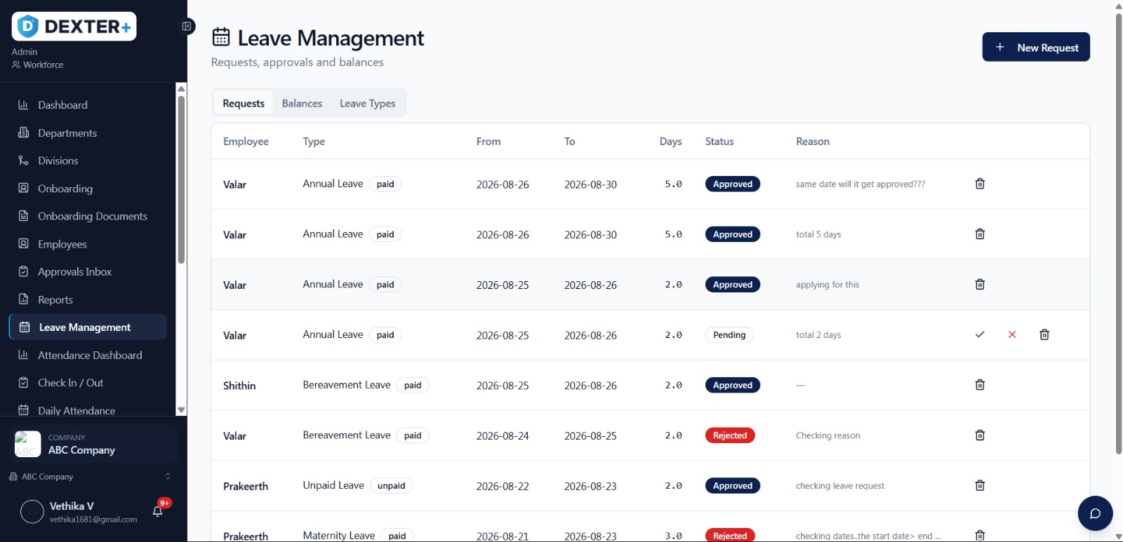 Leave Management: Request, Approve, Done